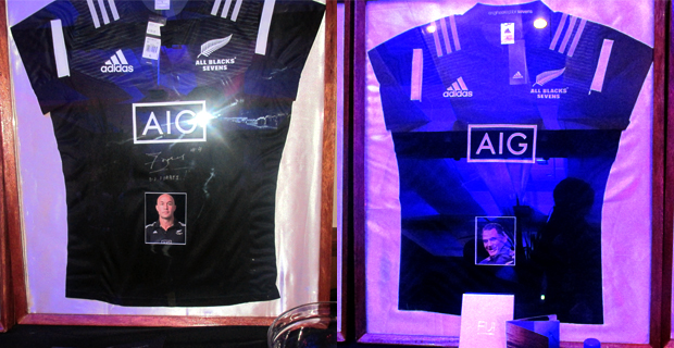 Signed All Blacks jerseys of DJ Forbes and Eric Rush