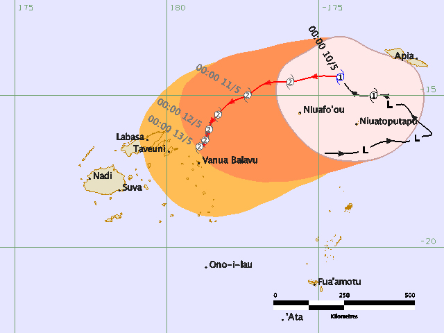 TC Ella Threat Map