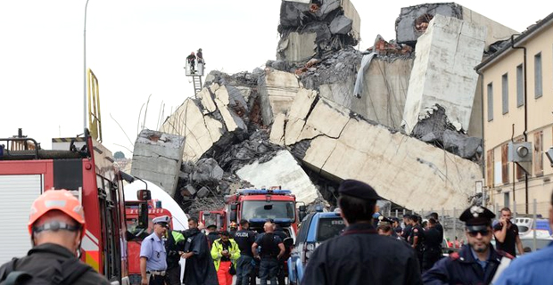 Bridge collapses in northwest Italian city killing at least 35 people 