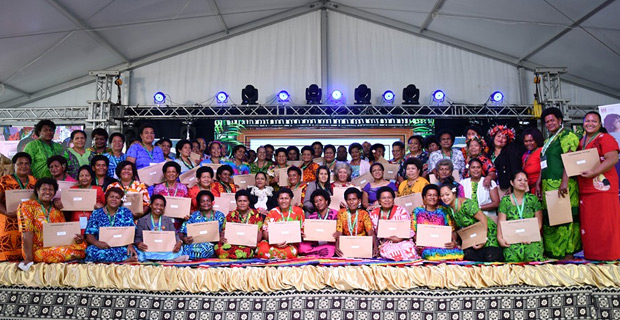 76 local entrepreneurs receive their Fijian-crafted licences at the National Women’s Expo 