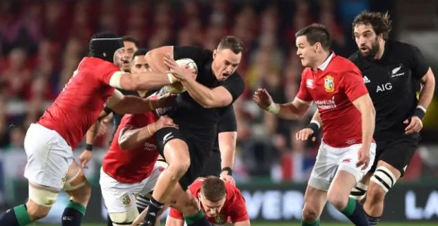 All Blacks held by British and Irish Lions