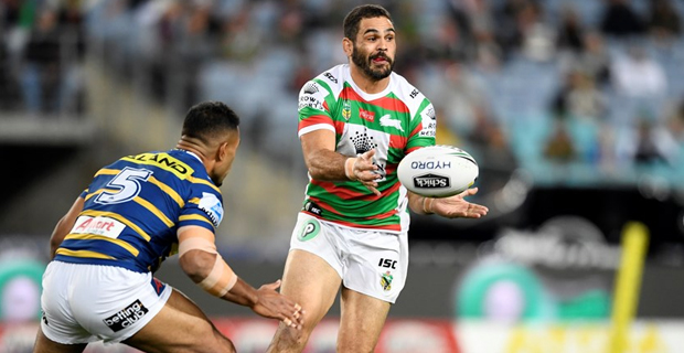 Rabbitohs defeat the Eels to climb to the top of NRL points table