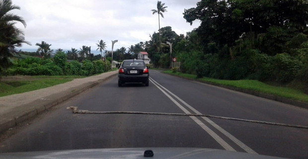 Drivers raise concerns that villagers in Tamavua use ropes as humps to control the speed of vehicles