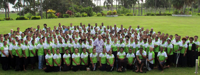 Team Fiji presents i-Tatau to President