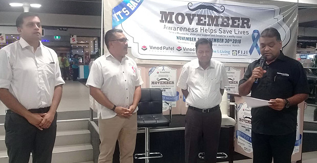 Vinod Patel and Fiji Cancer Society launch Movember Campaign