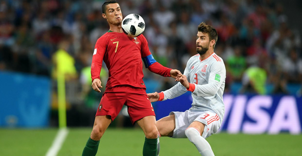 Ronaldo scores hat trick for Portugal against Spain to level the scores at 3-all