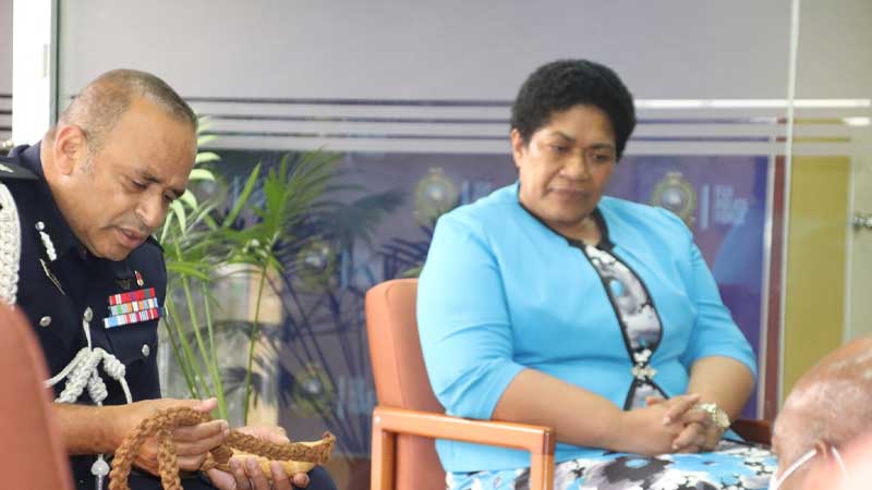 Commissioner Qiliho thanks Vuniwaqa for representing Fiji and the Fiji Police Force during her tenure as the head of the largest UN peacekeeping mission