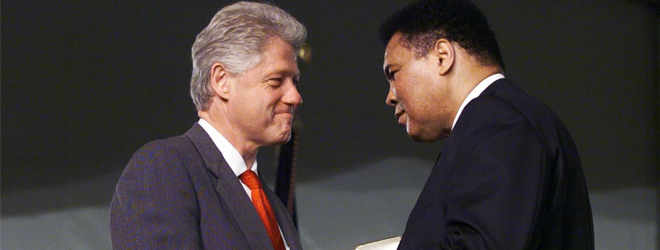 Bill Clinton and George Foreman pay tribute to late Muhammad Ali