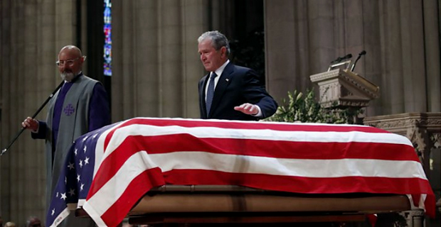 George HW Bush funeral: World figures pay respect
