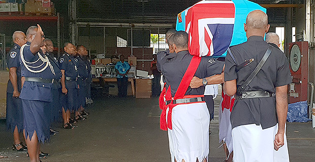  Body of late Deputy Commissioner of Police Isikeli Sauliga arrives into the country