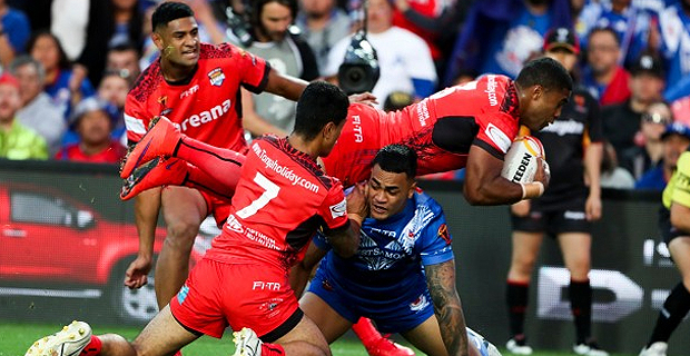 Tonga out muscle Samoa in RLWC