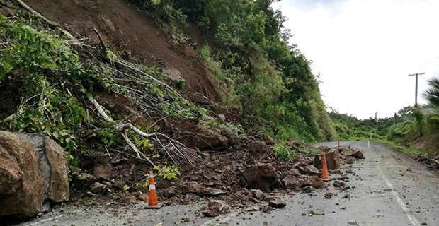 Landslide occurs near Naqia Village in Tailevu