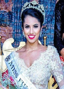 Hoerder working on national costume of Fiji’s rep to Miss World pageant