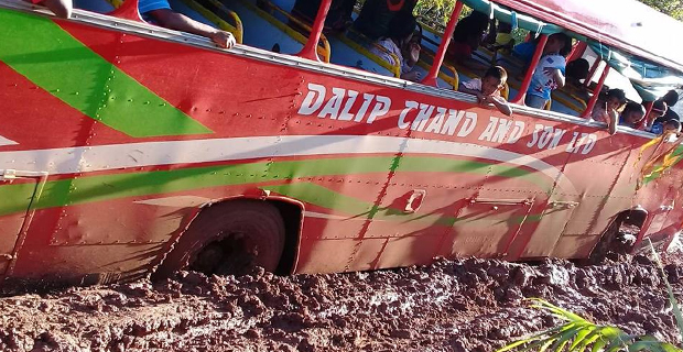 FRA tries to restore emergency access for buses on Naividamu Road in Seaqaqa