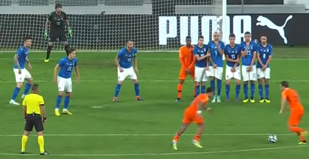 Italy and Netherlands played to a 1-all draw