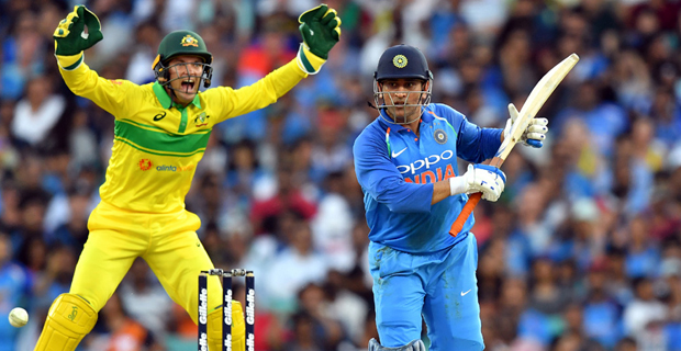 Australia beats India by 34 runs in a one day international cricket test