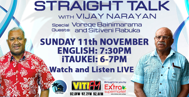 Bainimarama and Rabuka confirm their appearance on Straight Talk on Sunday, November 11th