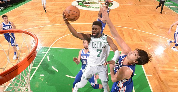  Boston Celtics defeat the Philadelphia 76ers 114-112