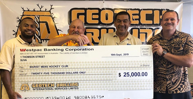 Geotech Marist Eastgate Hockey tournament receives $25,000 from Geotech Drilling International