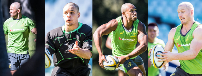 Four Wallabies players shave head for Lealiifano 