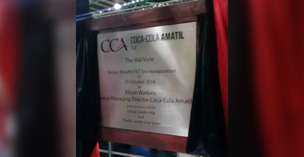 Coca-Cola Fiji Amatil opens new Blowfill PET Line in warehouse in Laucala Beach