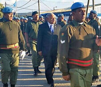 PM visits Fijian Troops serving in Golan Heights