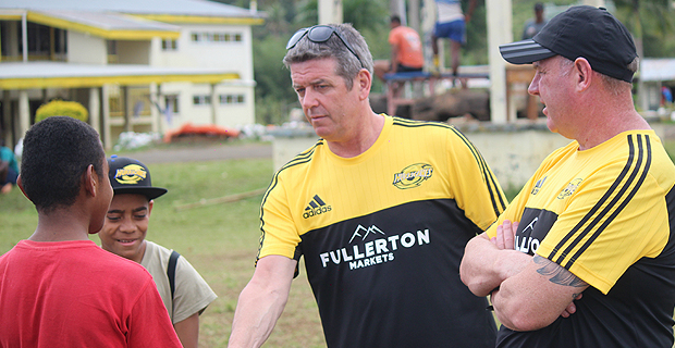 Hurricanes officials here scouting our young rugby players