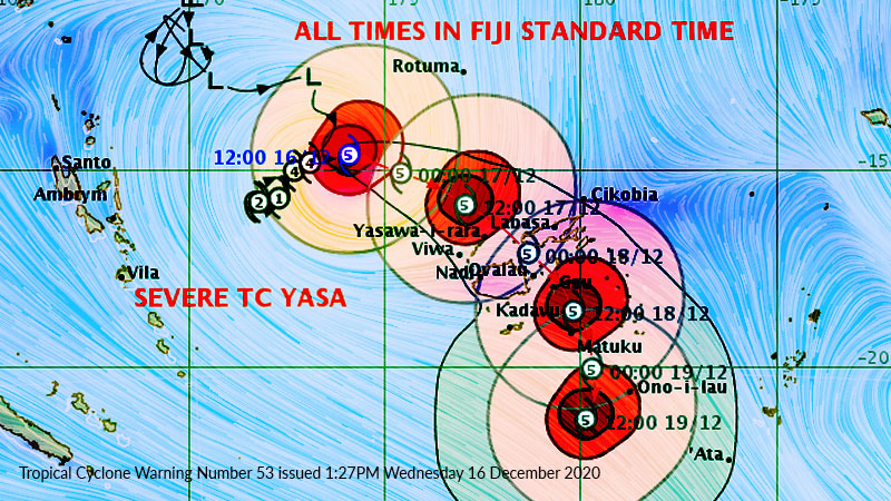 Tropical Cyclone Warning is now in force for Viti Levu, Vanua Levu, Yasawa, Mamanuca Group and nearby smaller islands - Vimarsana News