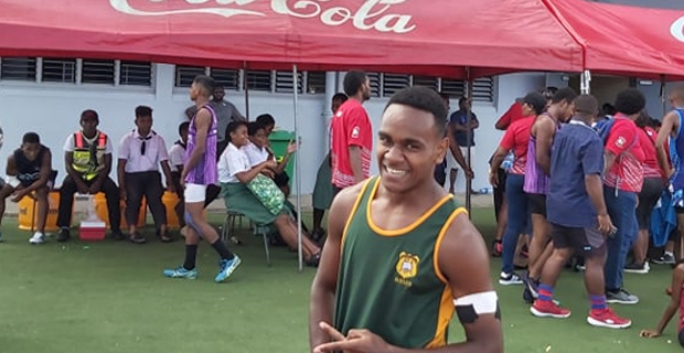 Vereniki Koroi of RSMS wins the 100m and 200m senior boys Suva Zone 1 competition