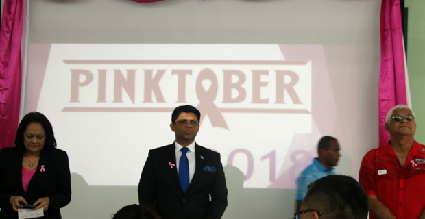 Acting Prime Minister launches Pinktober Campaign at the Oncology Auditorium at the CWM Hospital
