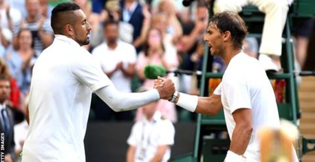 Nadal beats Nick Kyrgios in entertaining clash
