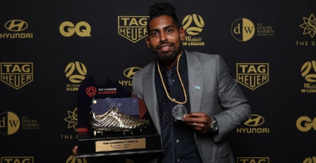Roy Krishna wins award for best player in A-League and Golden Boot award