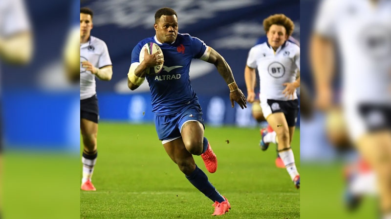 Vakatawa scores for France as they defeat Scotland