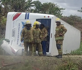 Two killed after bus tumbled near Ba