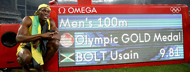 Bolt becomes the first athlete to win 100m gold medal 3 times at the Olympics