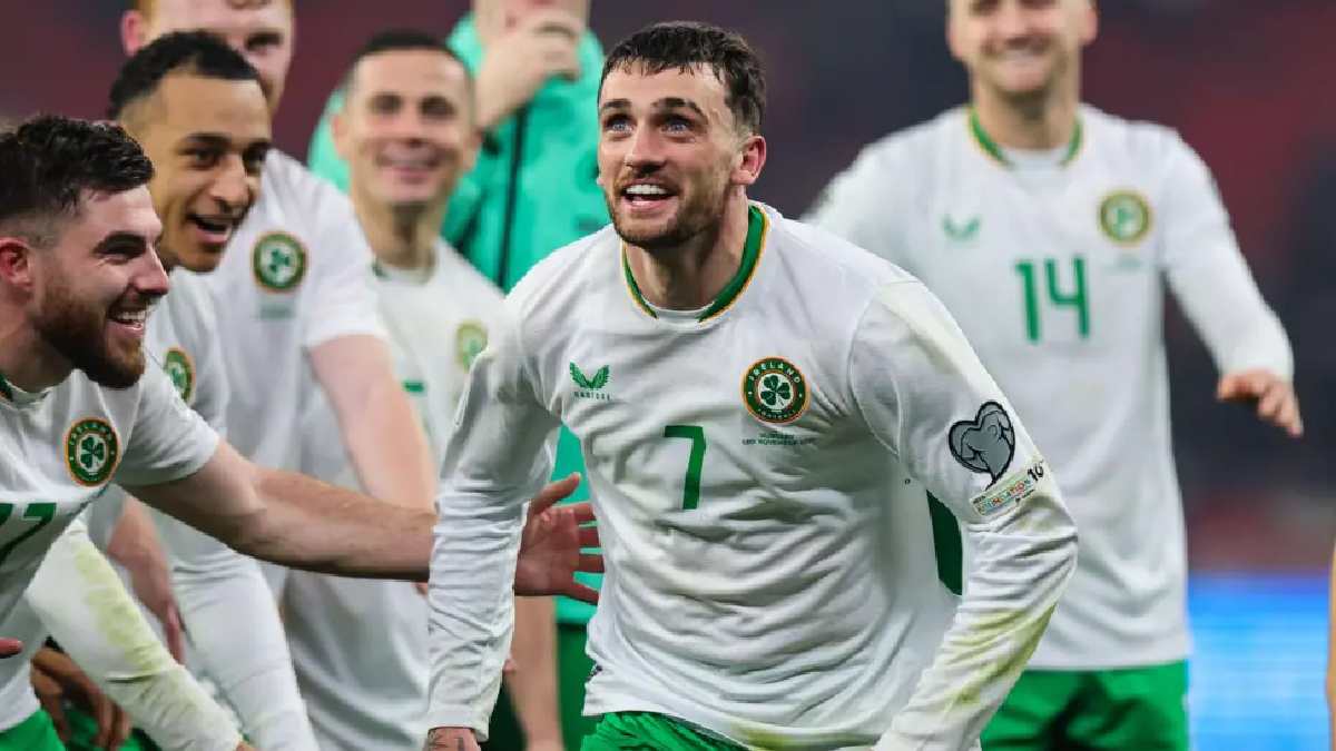 Troy Parrott hat-trick sends Ireland to World Cup play-offs