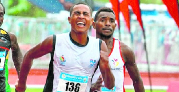Veitaqomaki finishes first in 800 metres heat with time of 1.56.62 seconds at the Pacific Games