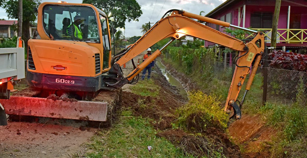 Major works to improve drainage on Koronivia Road has started