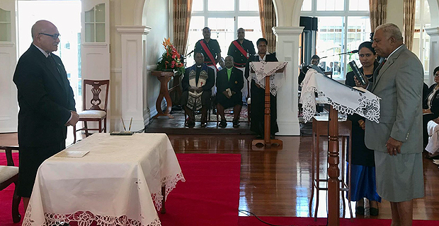 Bainimarama sworn in for second term as Prime Minister