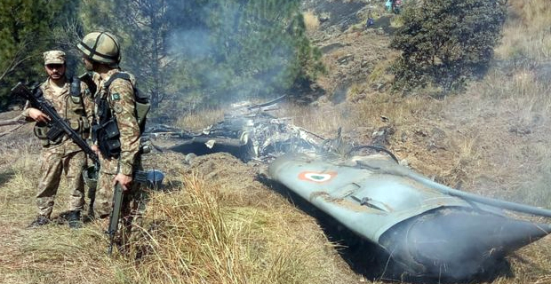 Pakistan 'shoots down two Indian jets' over Kashmir
