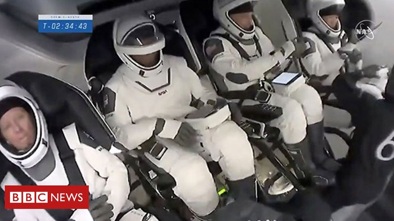 Nasa SpaceX launch: Astronaut crew heads to orbit