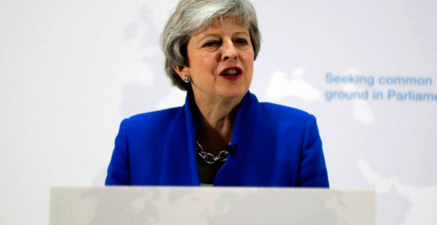 Britain's Prime Minister Theresa May to quit as conservative leader next month