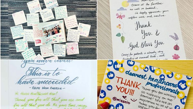 Coronavirus: Singapore healthcare staff recieve notes of appreciation on Valentine's Day