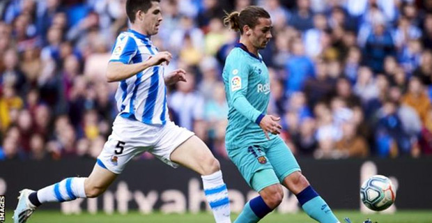 Barcelona and Real Sociedad draw 2-2 in La Liga match