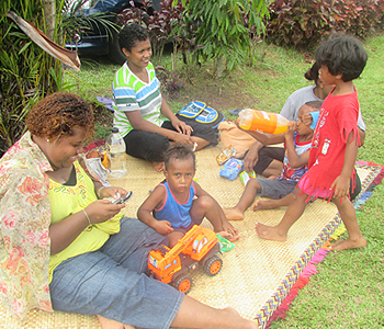 Women celebrate Christmas without their husbands