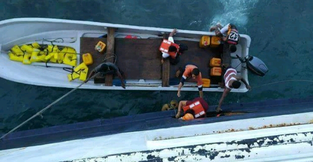 All 134 passengers of Spirit of Altruism arrive in Natovi on Spirit of Harmony