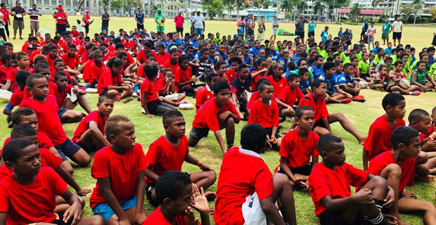 More than 400 boys and girls participated in the Rugby Academy Fiji School Holiday Kids clinic