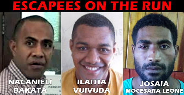 Police currently searching for three prisoners who escaped from Police custody this morning 