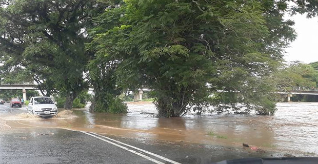 Navua River bursts its bank