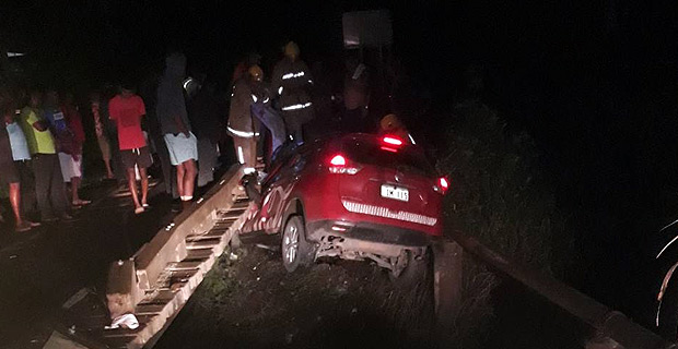 Two men admitted after vehicle veers off Koronivia Bridge 